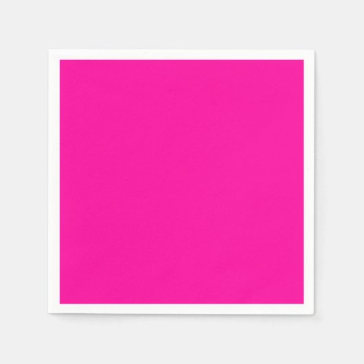 Serviette En Papier Couleur solide rose néon (Devant)