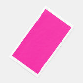 Serviette En Papier Couleur solide rose néon (Coin)