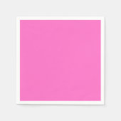 Serviette En Papier Couleur solide rose néon | Classique (Devant)