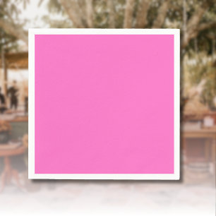 Serviette En Papier Couleur solide rose néon Classique
