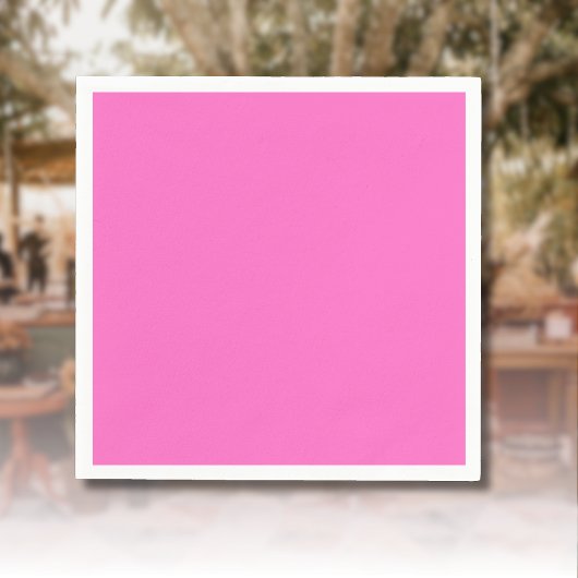 Serviette En Papier Couleur solide rose néon | Classique