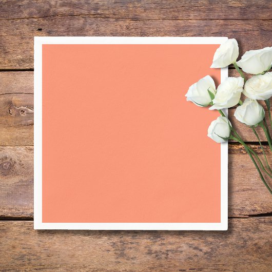 Serviette En Papier Couleur solide rose saumon | Couleur tendance