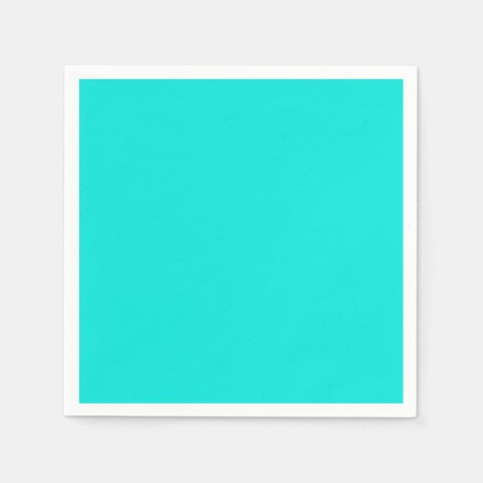 Serviette En Papier Couleur solide turquoise brillante (Devant)