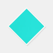 Serviette En Papier Couleur solide turquoise brillante (Coin)