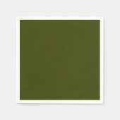 Serviette En Papier Couleur solide vert olive foncé (Devant)