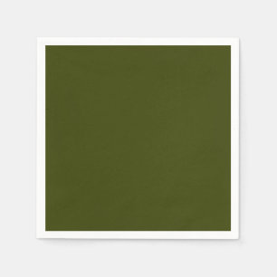 Serviette En Papier Couleur solide vert olive foncé