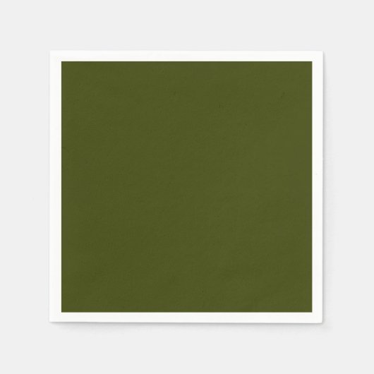 Serviette En Papier Couleur solide vert olive foncé (Devant)