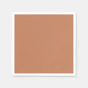 Serviette En Papier Couleur uni brun cuivre