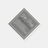 Serviette En Papier Couleur uni gris foncé Mariage Fun Fact serviettes (Coin)