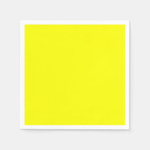 Serviette En Papier Couleur uni jaune néon