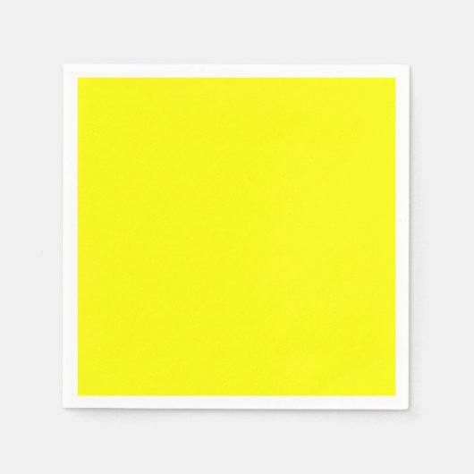 Serviette En Papier Couleur uni jaune néon (Devant)