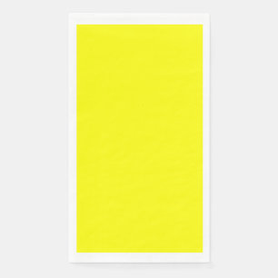 Serviette En Papier Couleur uni jaune néon