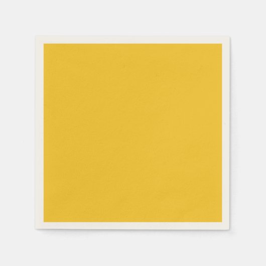 Serviette En Papier Couleur uni jaune or (Devant)
