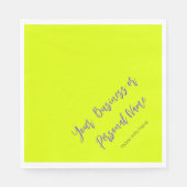 Serviette En Papier couleur unie jaune néon -personnalisée (Devant)