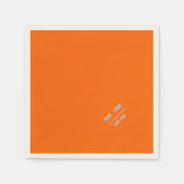 Serviette En Papier couleur unie néon orange - ajouter des serviettes  (Devant)