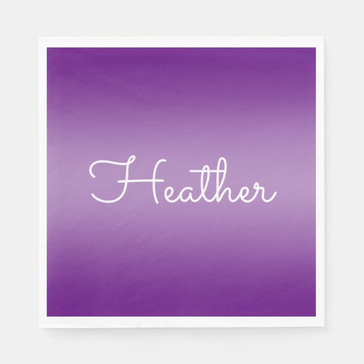 Serviette En Papier Couleur violet et blanc modifiables (Devant)