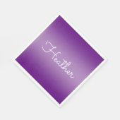 Serviette En Papier Couleur violet et blanc modifiables (Coin)