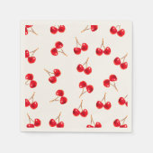 Serviette En Papier couleur vive cerise motif (Devant)