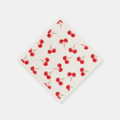 Serviette En Papier couleur vive cerise motif (Coin)