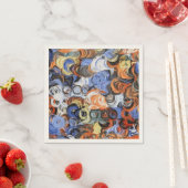 Serviette En Papier Couleurs Abstraites (En situation)