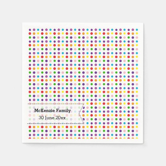 Serviette En Papier Couleurs arc-en-ciel (Devant)