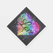 Serviette En Papier Couleurs arc-en-ciel déclencher parties scintillan (Coin)
