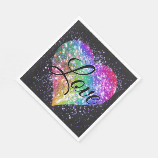Serviette En Papier Couleurs arc-en-ciel déclencher parties scintillan (Coin)