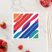 Serviette En Papier Couleurs baguées (En situation)