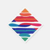 Serviette En Papier Couleurs baguées (Coin)