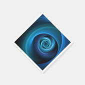 Serviette En Papier Couleurs bleu spirale 3D Art Abstrait fractal mode (Coin)