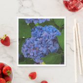 Serviette En Papier Couleurs Bleues - L'Hydrangée Bleue (En situation)