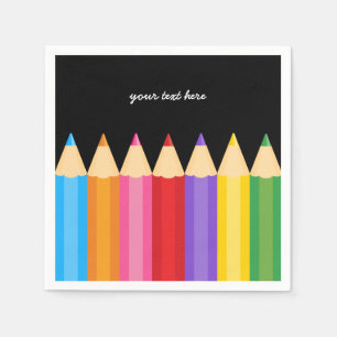 Serviette En Papier couleurs crayon * choisissez votre couleur arrière