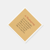 Serviette En Papier Couleurs D'Automne À Thanksgiving Poem (Coin)