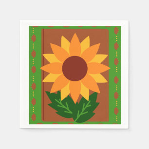 Serviette En Papier Couleurs d'automne du tournesol