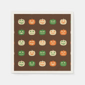 Serviette En Papier Couleurs d'automne Motif Citrouille Halloween (Devant)