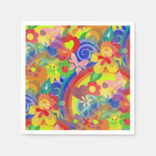 Serviette En Papier Couleurs de la puissance des fleurs + vos idées