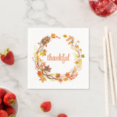 Serviette En Papier Couleurs de l'automne Grâces Automne moderne Thank (En situation)