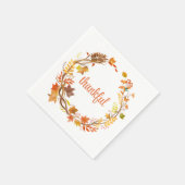 Serviette En Papier Couleurs de l'automne Grâces Automne moderne Thank (Coin)