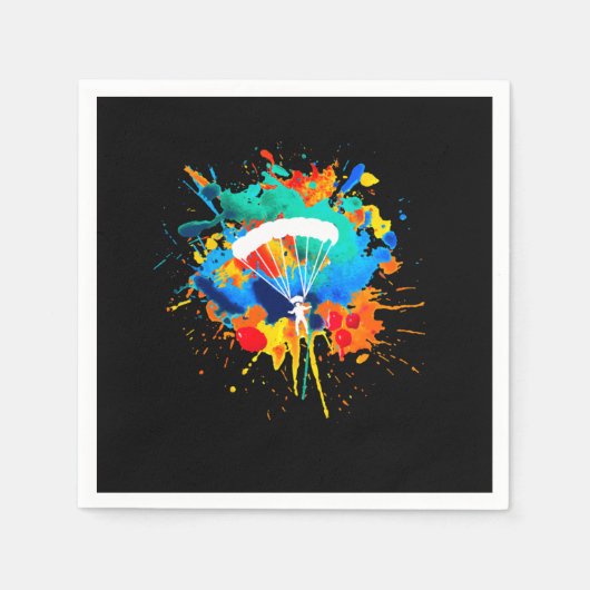 Serviette En Papier Couleurs de parachute Skydiver Skydiver (Devant)