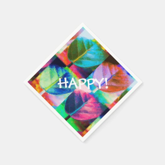 Serviette En Papier Couleurs des Feuilles (Coin)
