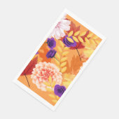 Serviette En Papier Couleurs des fleurs automnales (Coin)