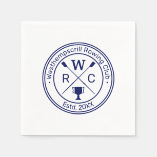 Serviette En Papier Couleurs DIY Rowing Rameurs Équipage Club Trophée