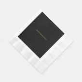 Serviette En Papier Couleurs d'or noir professionnel tendance moderne (Coin)