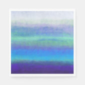 Serviette En Papier Couleurs douces bleu et vert (Devant)