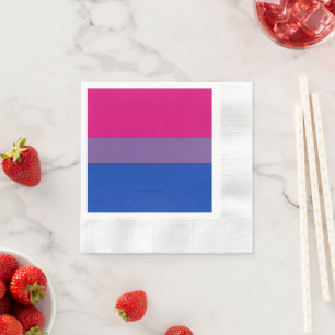 Serviette En Papier Couleurs du drapeau de fierté bisexuelle de Slippe