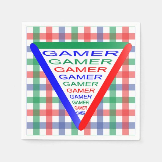 Serviette En Papier Couleurs du système de jeu Gamer 3 Ultimate RVB (Devant)