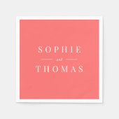 Serviette En Papier Couleurs édifiables Mariage Moderne Classique (Devant)