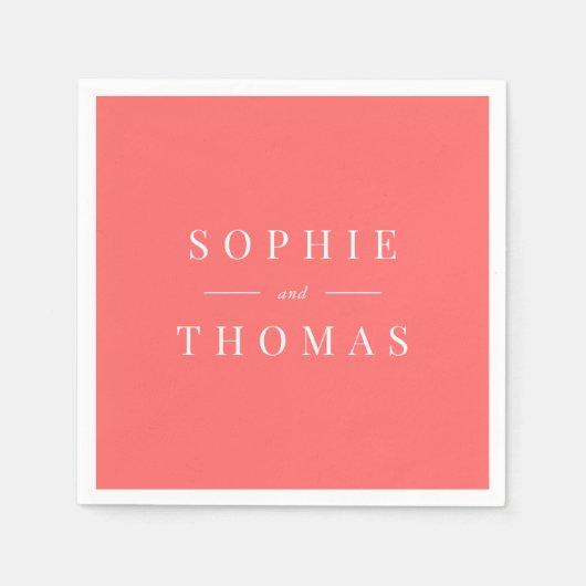 Serviette En Papier Couleurs édifiables Mariage Moderne Classique (Devant)