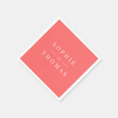 Serviette En Papier Couleurs édifiables Mariage Moderne Classique (Coin)