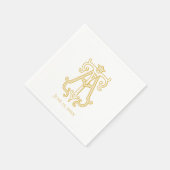 Serviette En Papier COULEURS ÉDITABLES À Monogram TA Monogram Napkins (Coin)